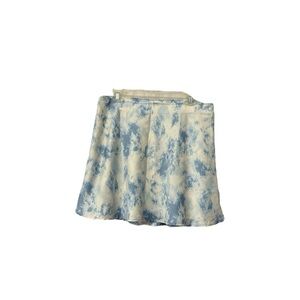 Junior's No BoundariesWhite & Blue Tie Dye A-Line Mini Skirt Size L (11-…